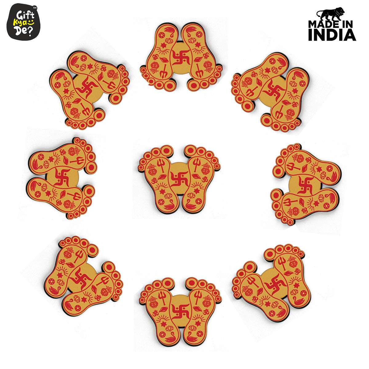 Devi Charan Paduka (Pack of 9) | Diwali Gifts