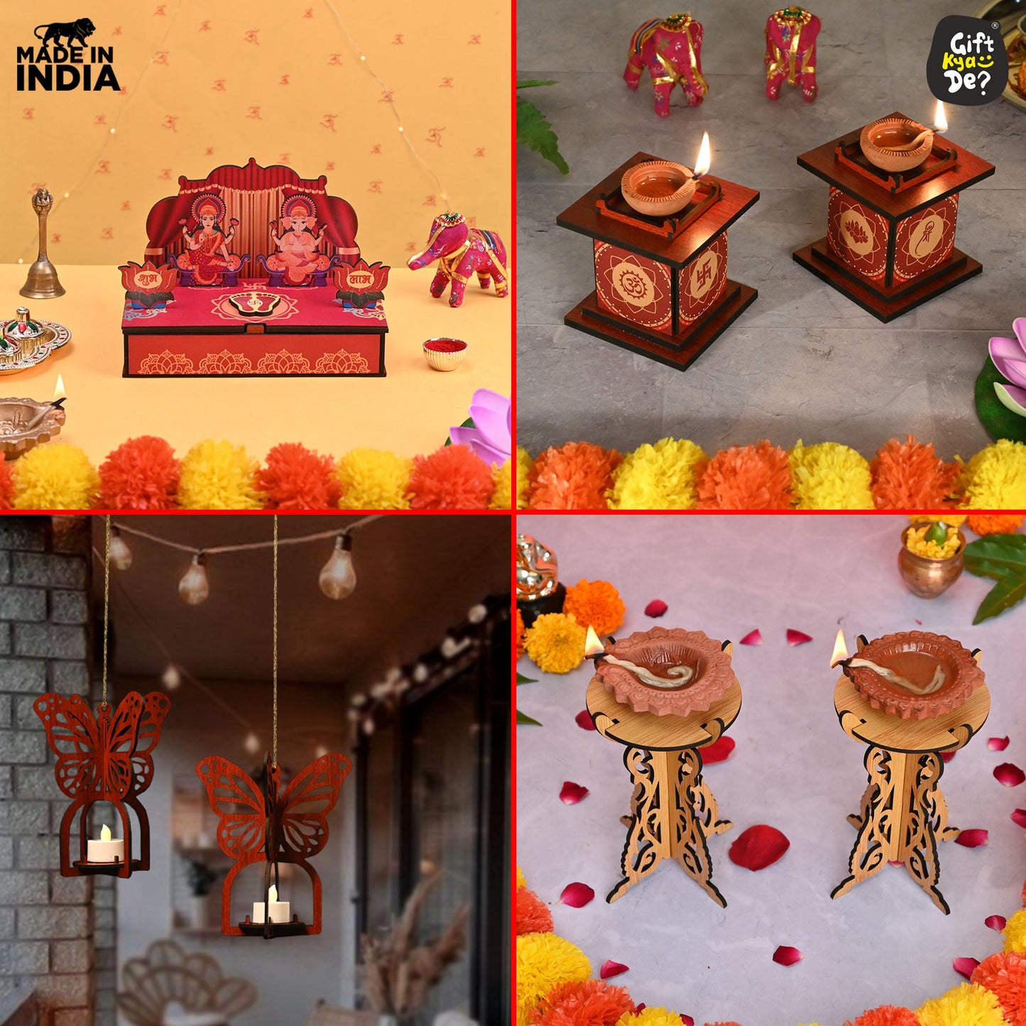 Diwali Decorations All-in-One Kit – 14 Pooja Decor Items | Diwali Hamper | Corporate Gifts