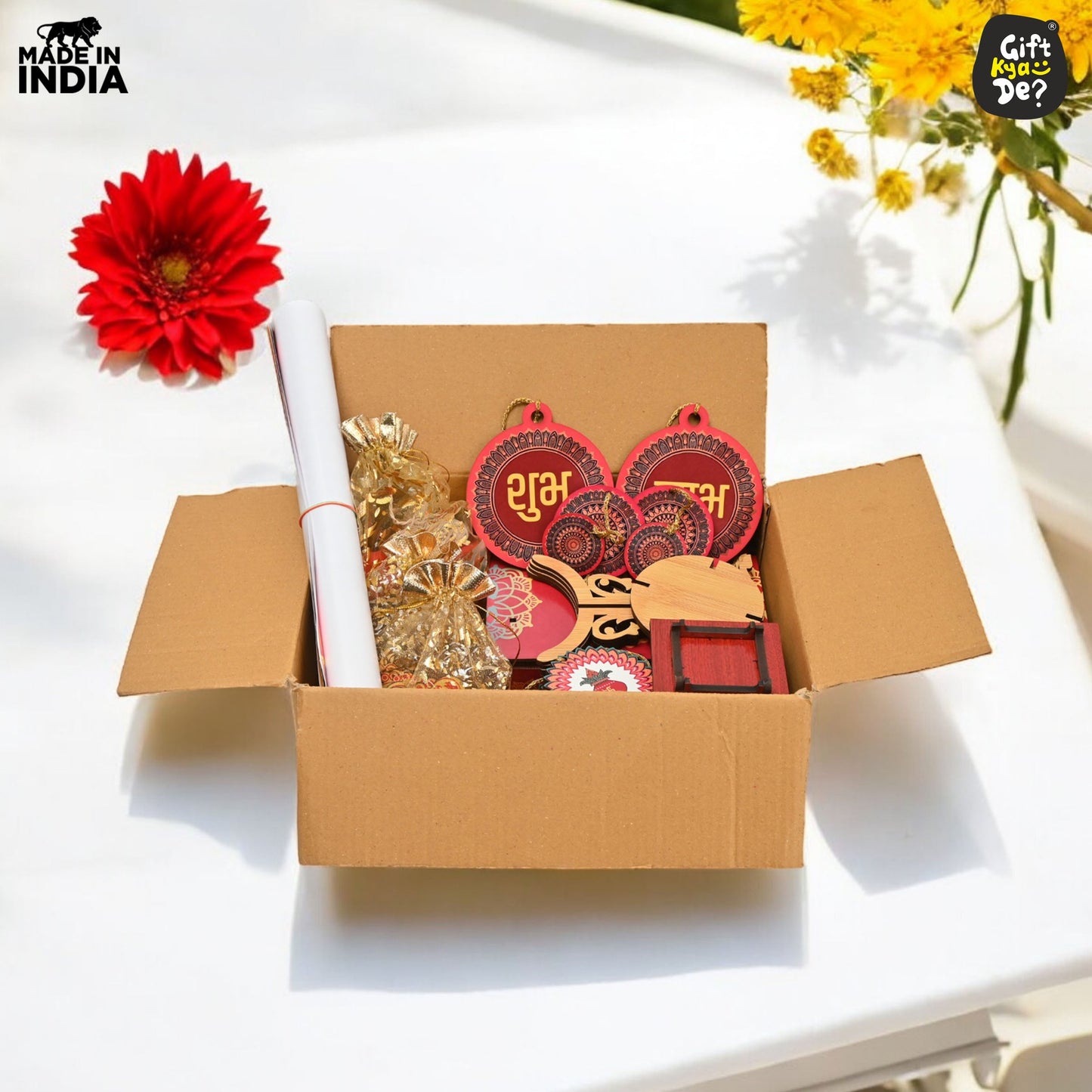 Diwali Decorations All-in-One Kit – 9 Pooja Decor Items | Diwali Hamper | Corporate Gifts