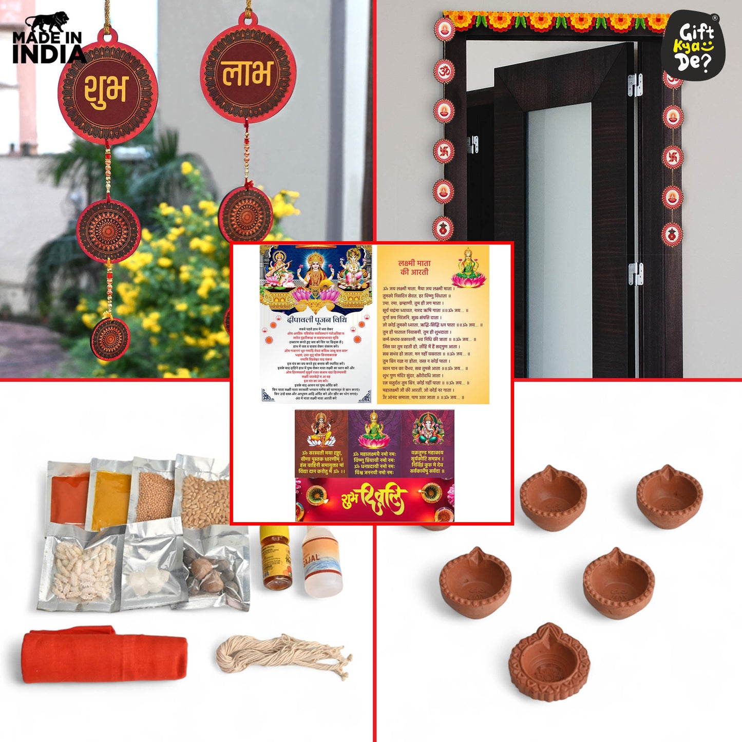 Diwali Decorations All-in-One Kit – 9 Pooja Decor Items | Diwali Hamper | Corporate Gifts