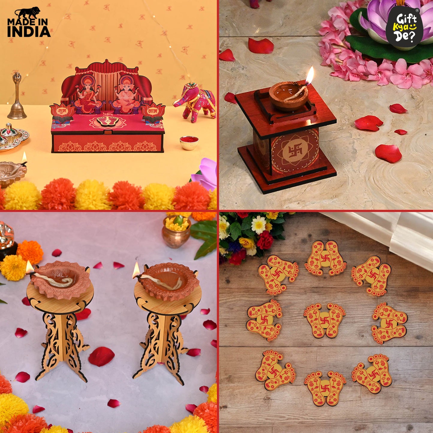 Diwali Decorations All-in-One Kit – 9 Pooja Decor Items | Diwali Hamper | Corporate Gifts