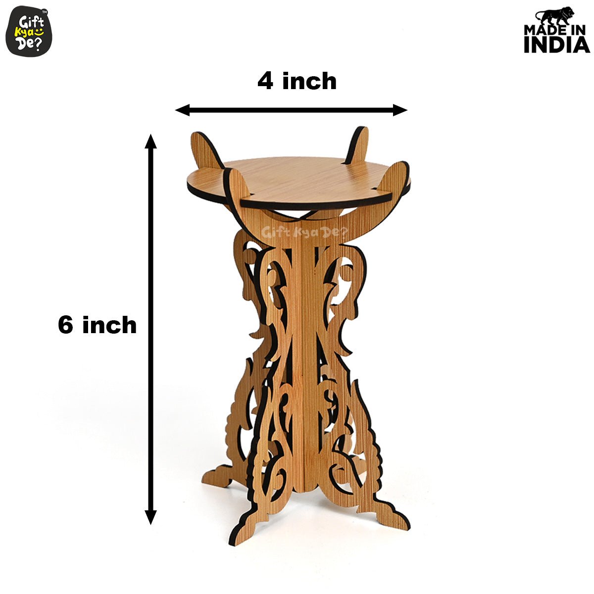 Wooden Portable Mandir & Diya Stand Combo | Best Diwali Gift | Housewarming Gift