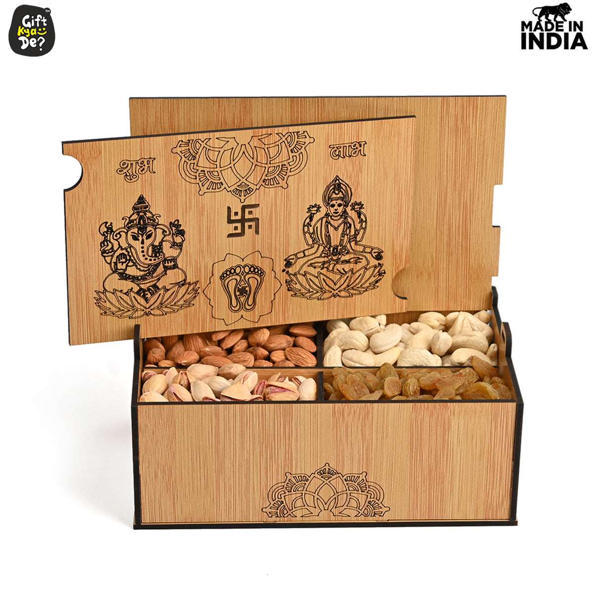 Wooden Dry Fruit Box (Empty Box) | Festive Box