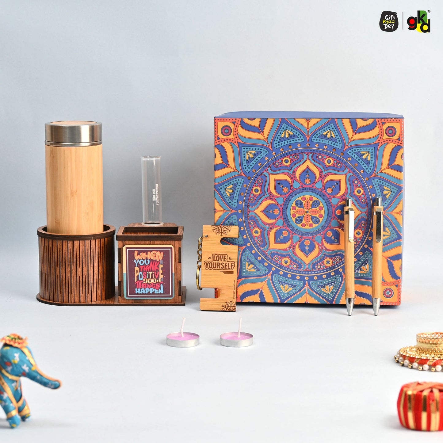 Eco-Friendly New Year Gift Hamper with Bamboo Essentials and Desk Organizer