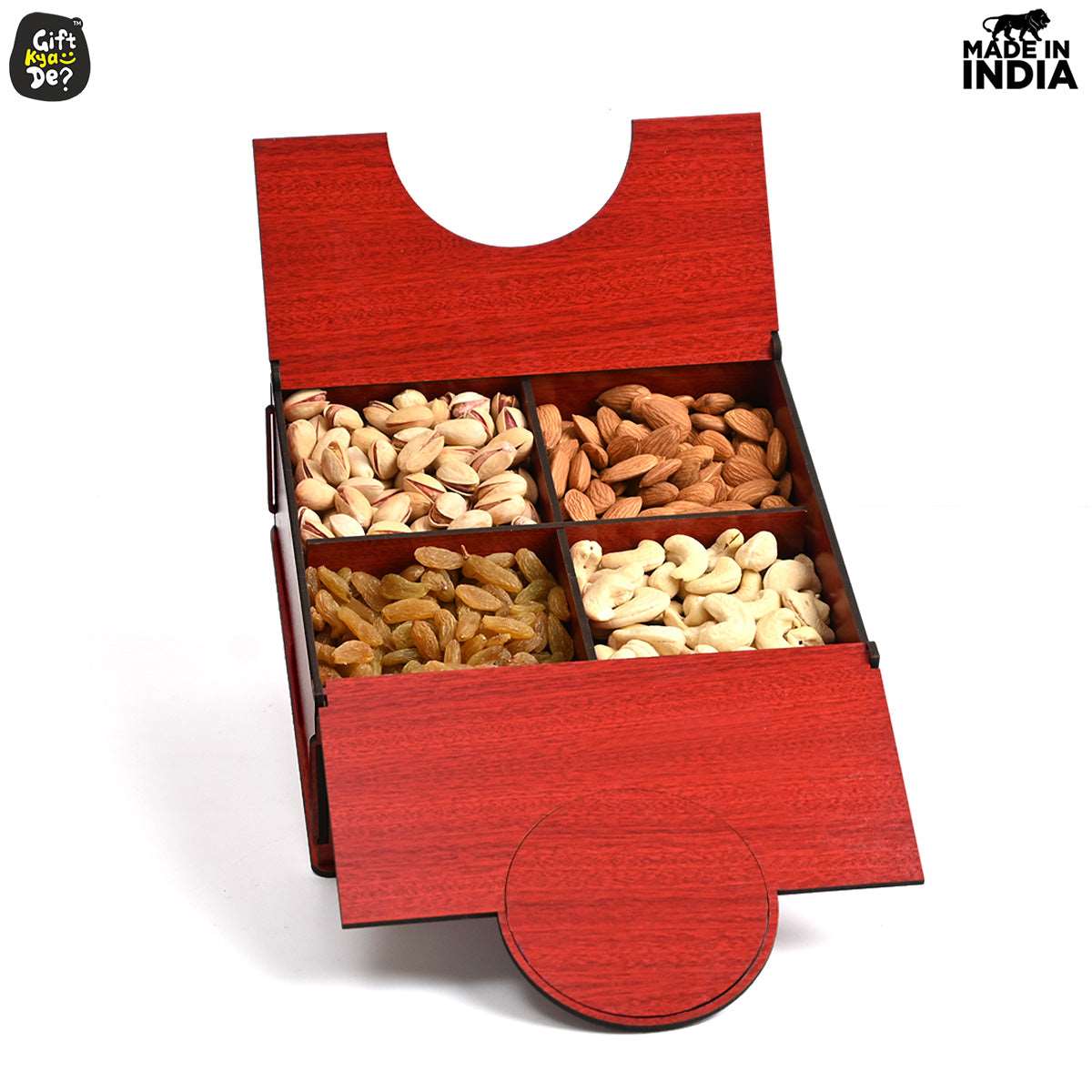 Wooden Dry Fruit Box (Empty Box) | Festive Box