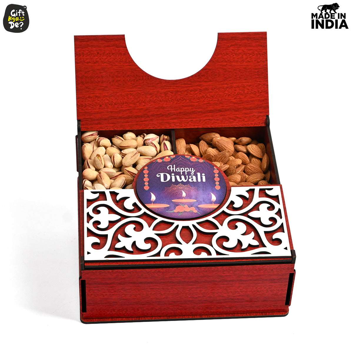 Wooden Dry Fruit Box (Empty Box) | Festive Box