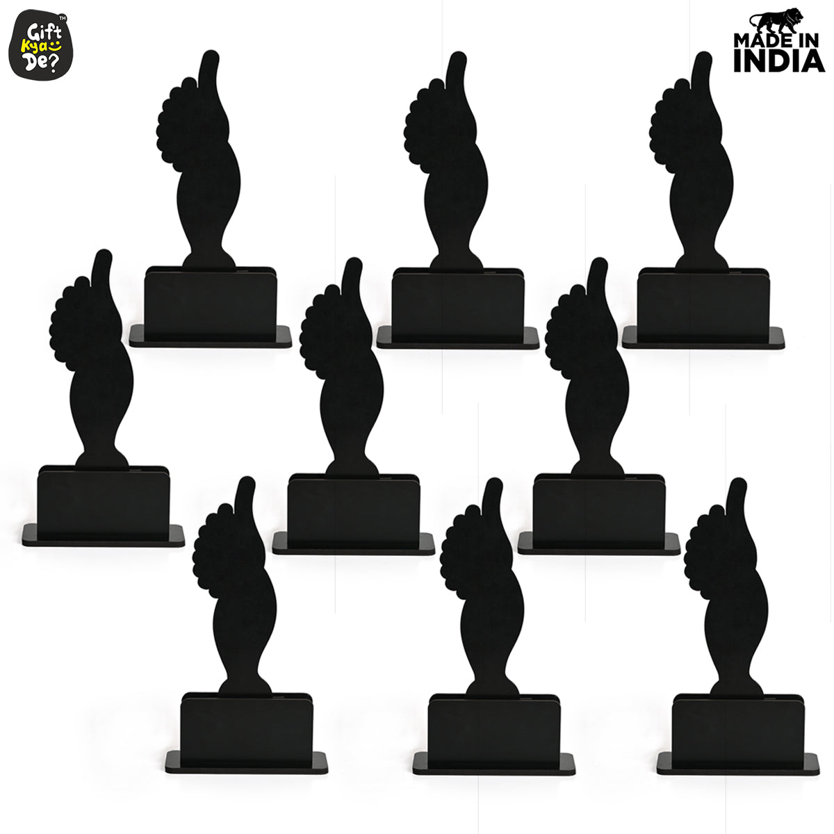 Momento Awards and Trophy for Winner, Beautiful Black and Bamboo Design with Wooden Cutwork, Easy Print and Sticker Paste Your Matter, Eco Friendly Corporate Gifts (Size 10x6)