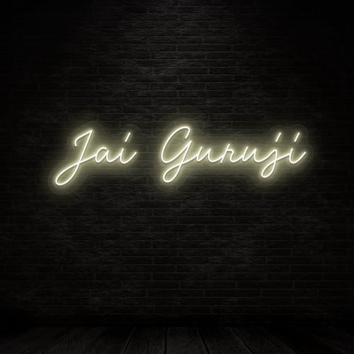 Jai Guruji Neon Sign