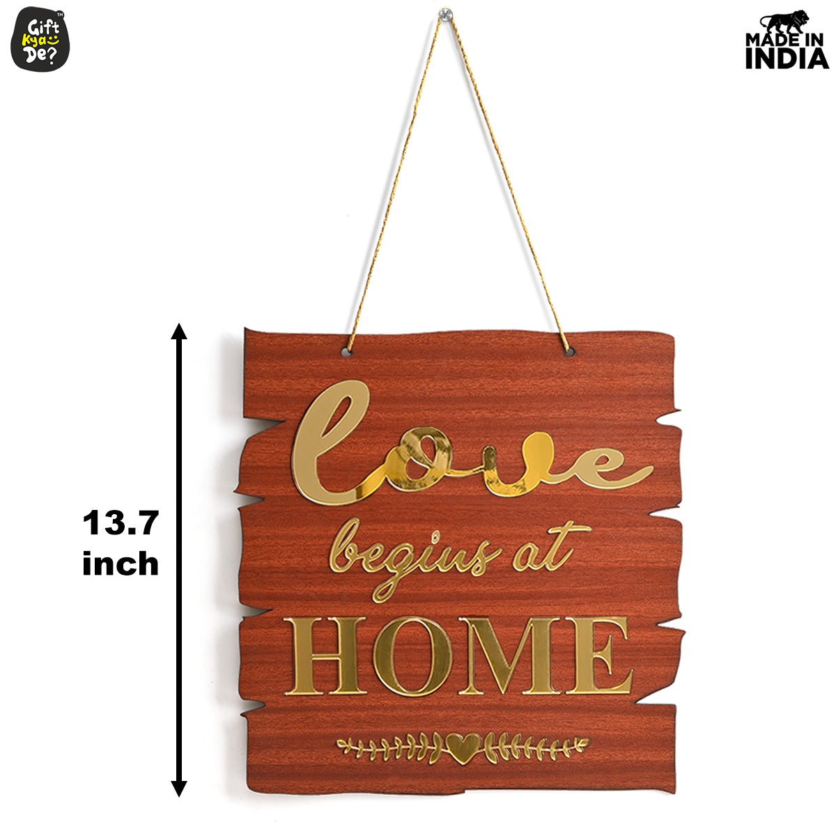Love Begins At Home Dangler - Wooden and Acrylic Theme