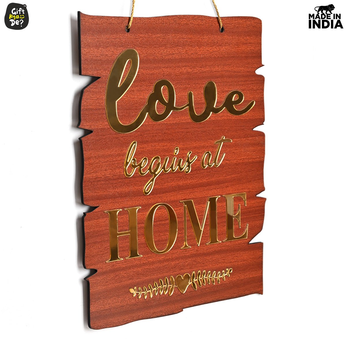 Love Begins At Home Dangler - Wooden and Acrylic Theme
