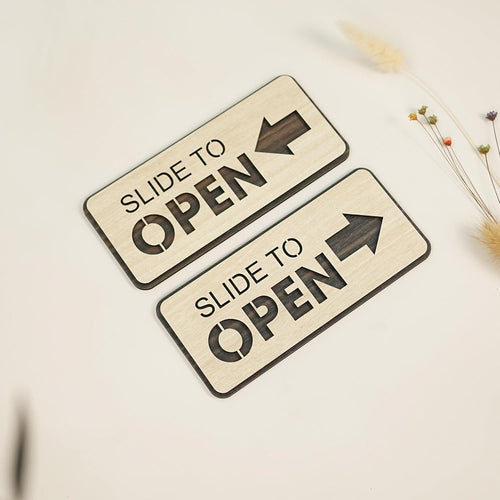 MustHome Slide to Open Stickers for Glass door |15x15cm