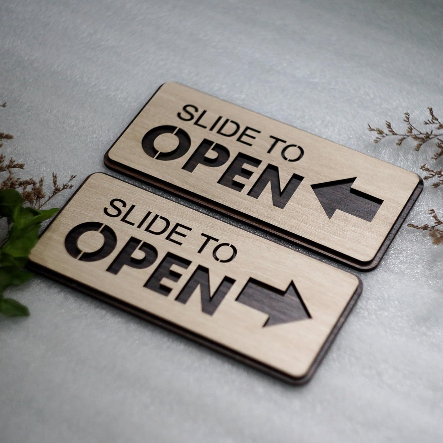 MustHome Slide to Open Stickers for Glass door |15x15cm