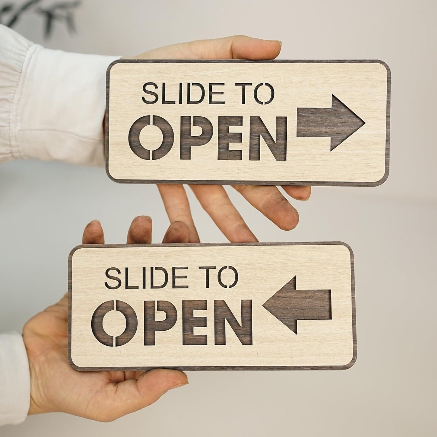 MustHome Slide to Open Stickers for Glass door |15x15cm