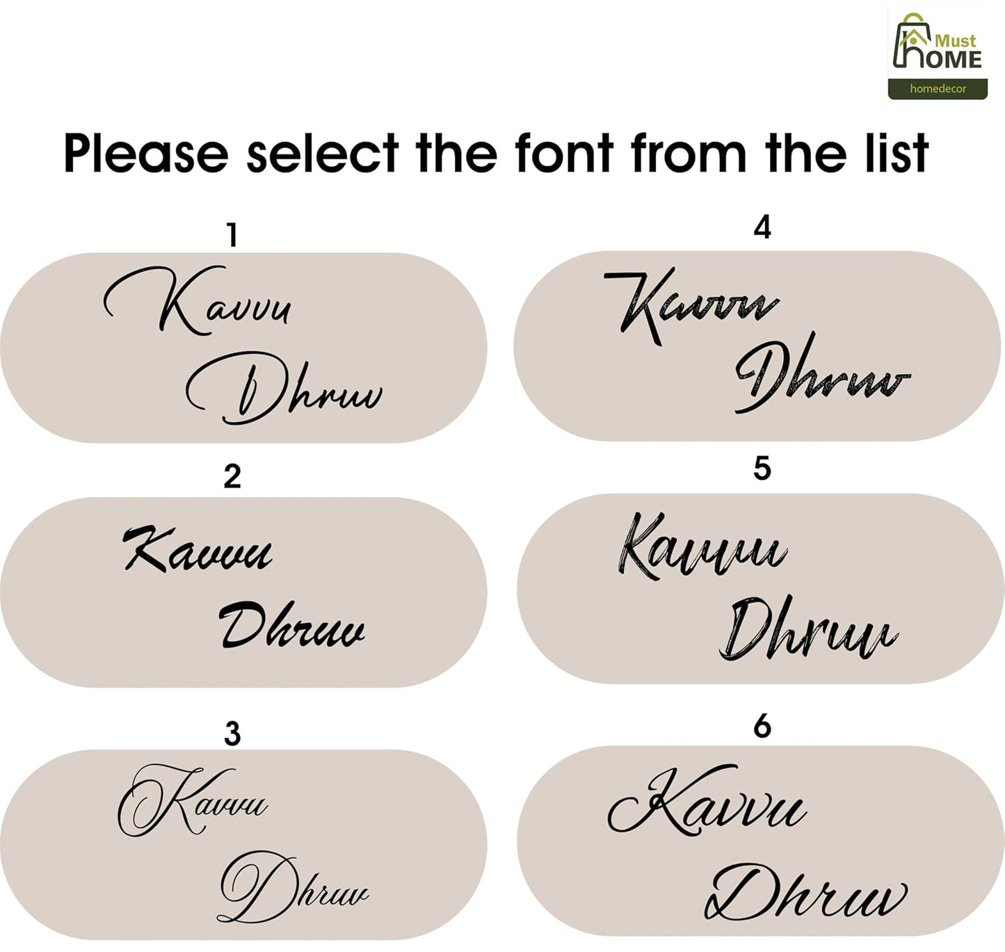 MustHome Name plate for home entrance outdoor | Name plate for house |38x20 cm