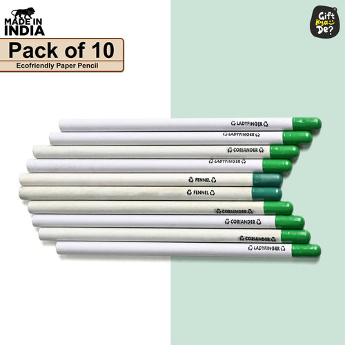 Buy Eco-Friendly Paper Seed Pencil (Pack Of 10) Online - Giff Kya De
