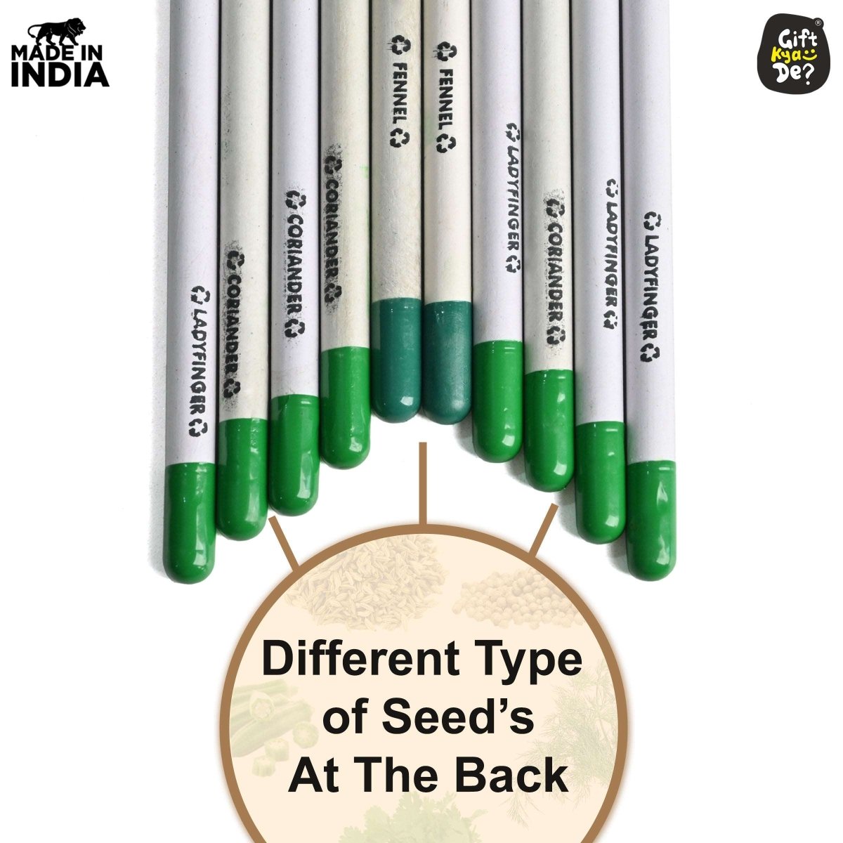 Buy Eco-Friendly Paper Seed Pencil (Pack Of 10) Online - Giff Kya De