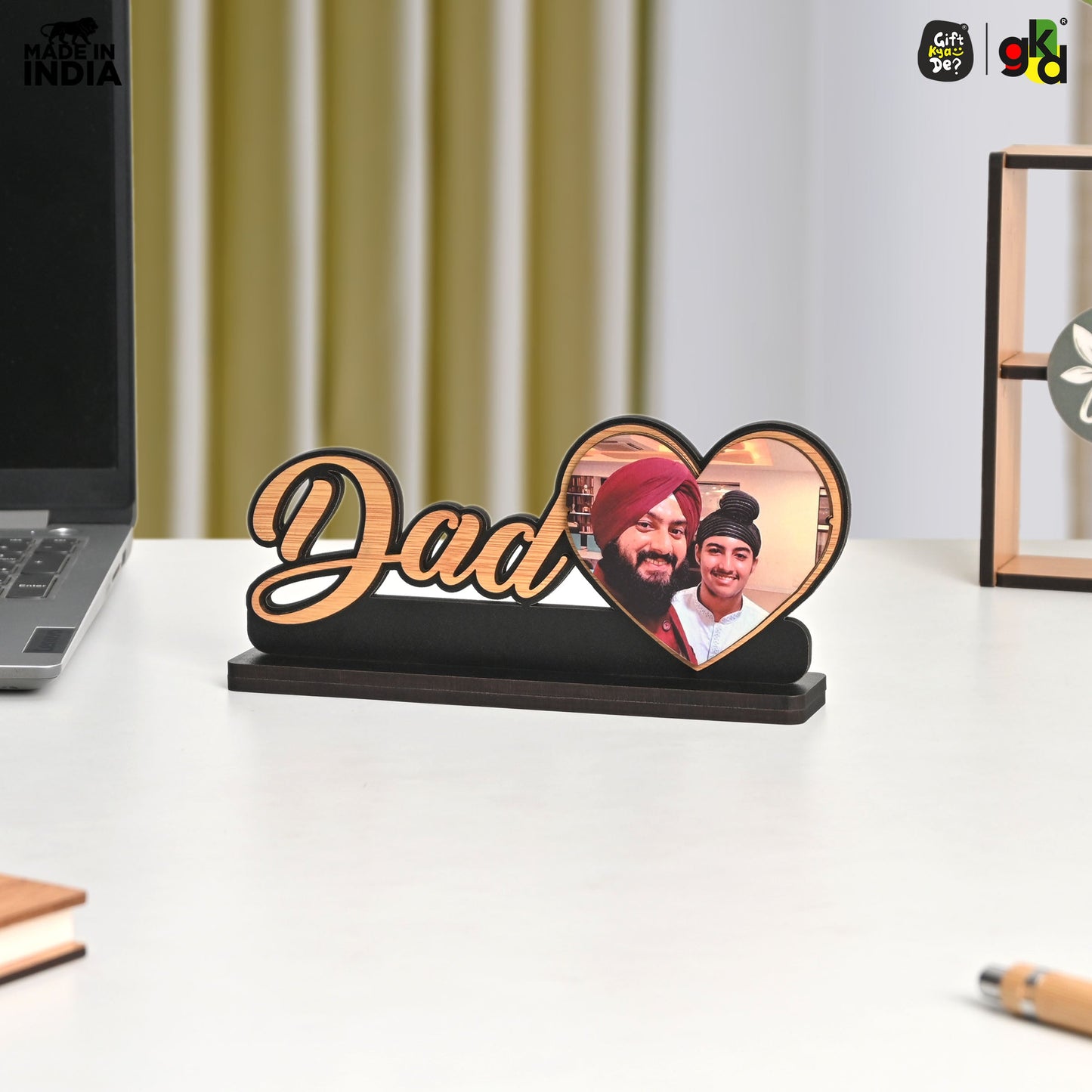 Personalized Gift for Dad – Wooden Photo Frame with Custom Image - Father’s Day Gift - Gift For Dad