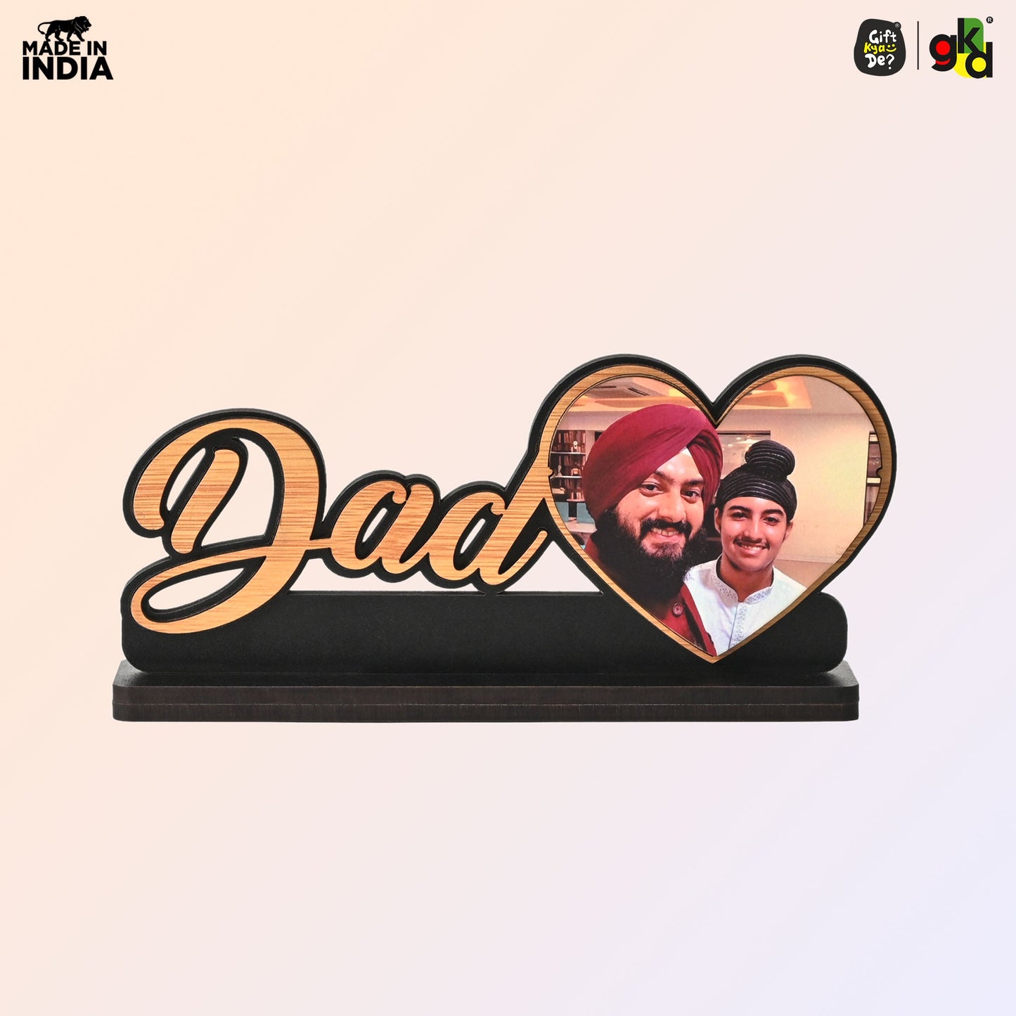 Personalized Gift for Dad – Wooden Photo Frame with Custom Image - Father’s Day Gift - Gift For Dad