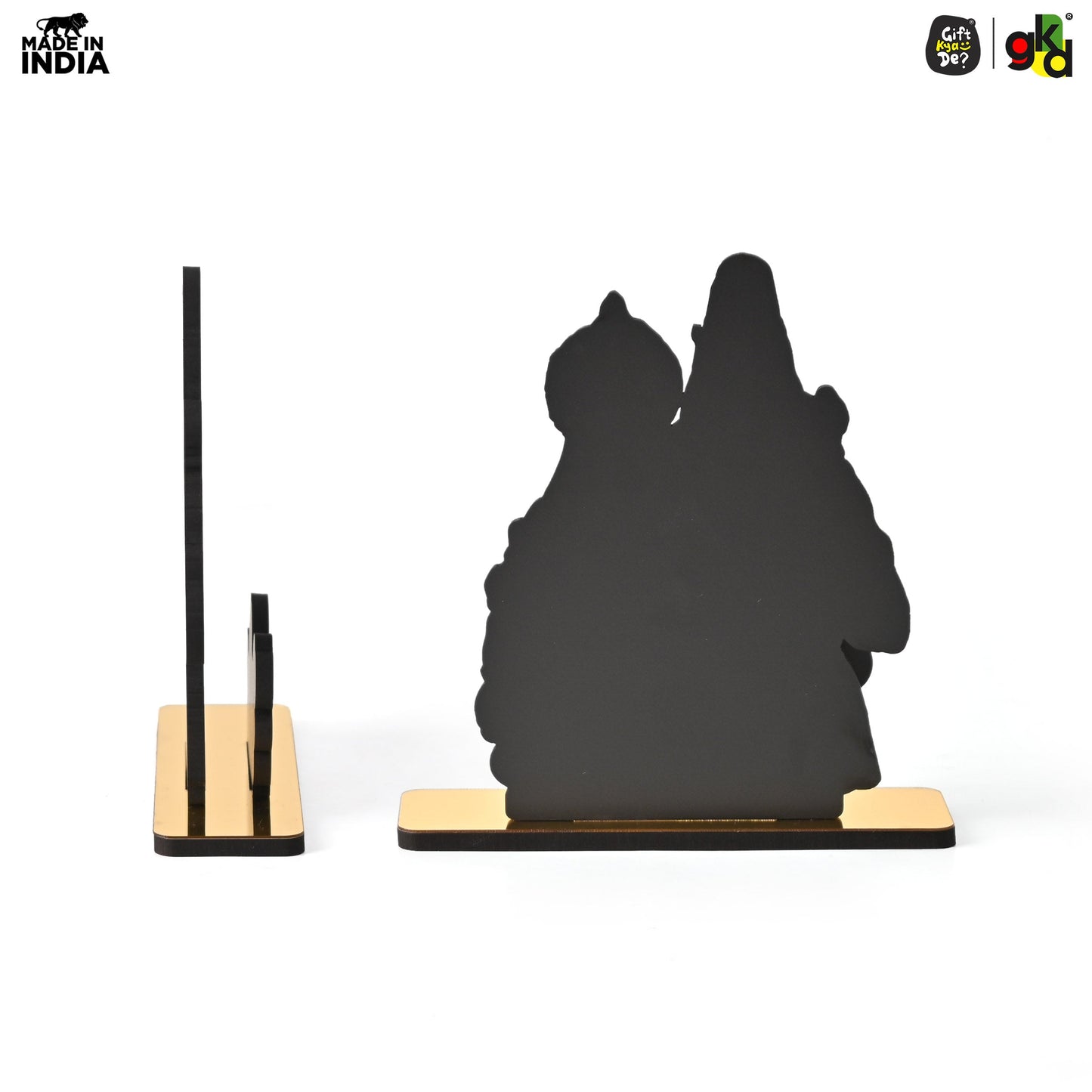 Har Har Mahadev Shiv Parvati Wooden Tabletop | Lord Shiva & Goddess Parvati Idol for Home, Office & Puja Decor | Divine Gift for Maha Shivratri