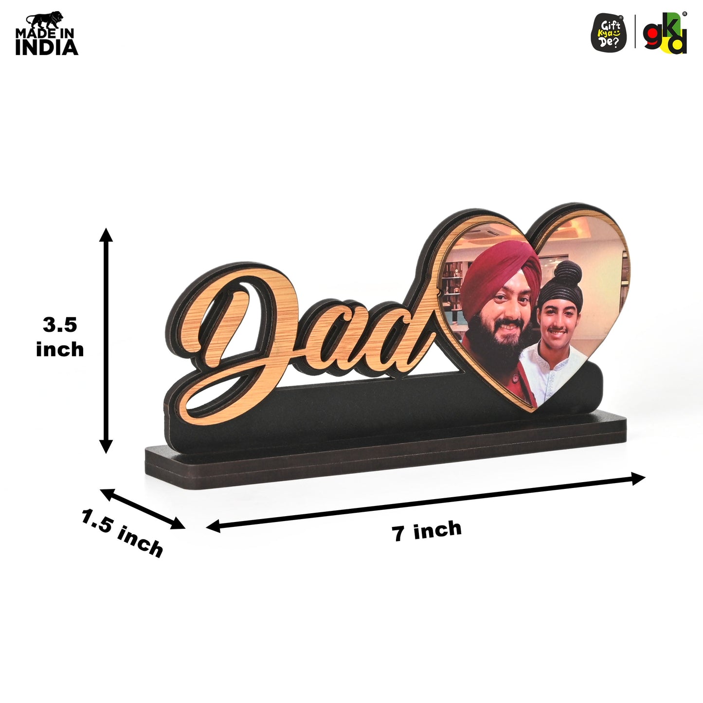 Personalized Gift for Dad – Wooden Photo Frame with Custom Image - Father’s Day Gift - Gift For Dad
