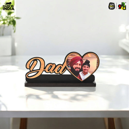 Personalized Gift for Dad – Wooden Photo Frame with Custom Image - Father’s Day Gift - Gift For Dad