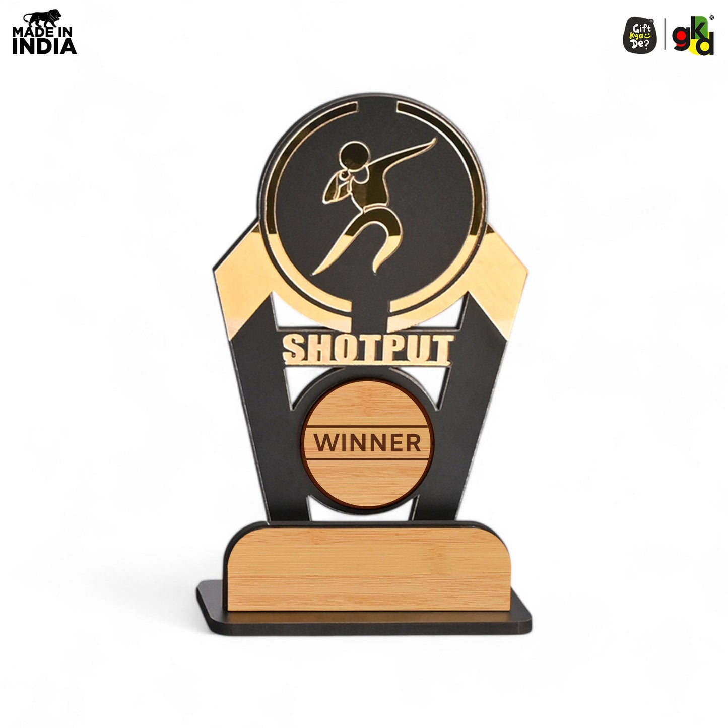 Sports Winner Trophy | Wooden Victory Award | Perfect for Sports Mementos 8 x 4 Inches
