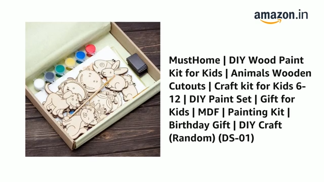 MustHome | DIY Wood Paint Kit for Kids | Animals Wooden Cutouts