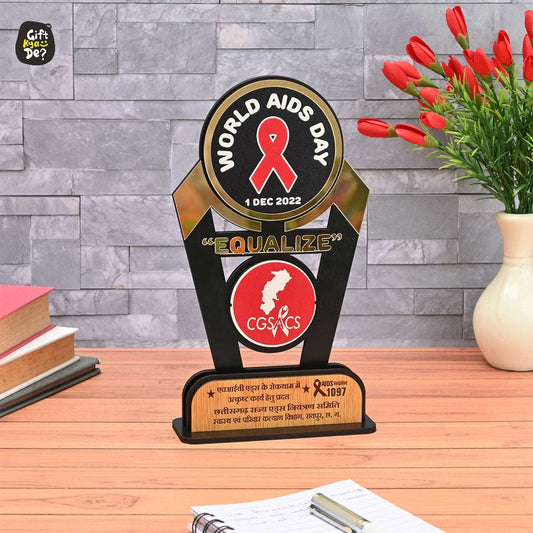 Customize Wooden Memento Award And Trophy for School, Office Or Events | Corporate Gifts | Eco-Friendly