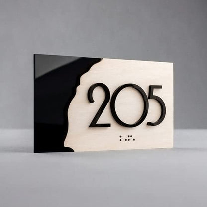 MustHome | Name plate for home entrance |30x15 cm|