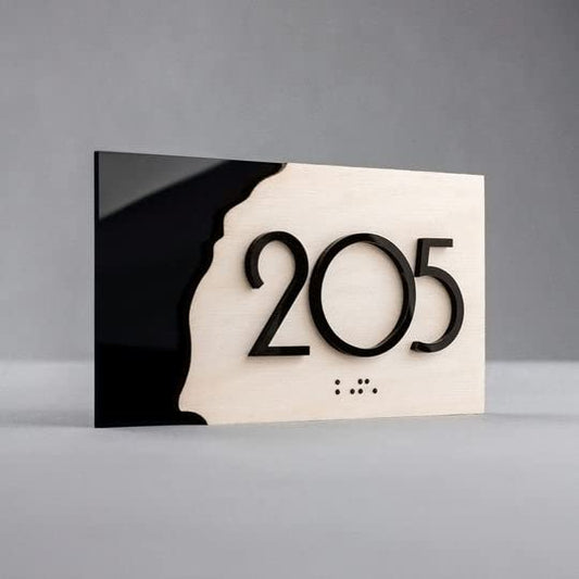 MustHome | Name plate for home entrance |30x15 cm|