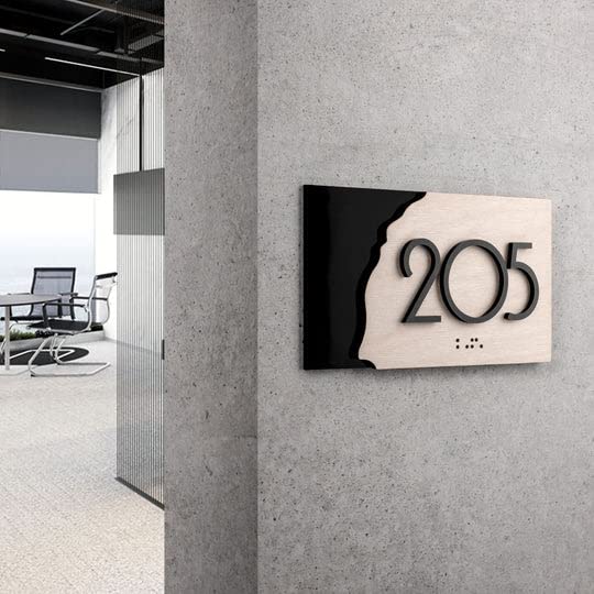 MustHome | Name plate for home entrance |30x15 cm|