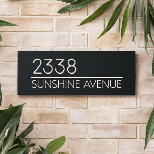MustHome| Personalized Door Name Plate for Home Entrance |12 x 40 cm