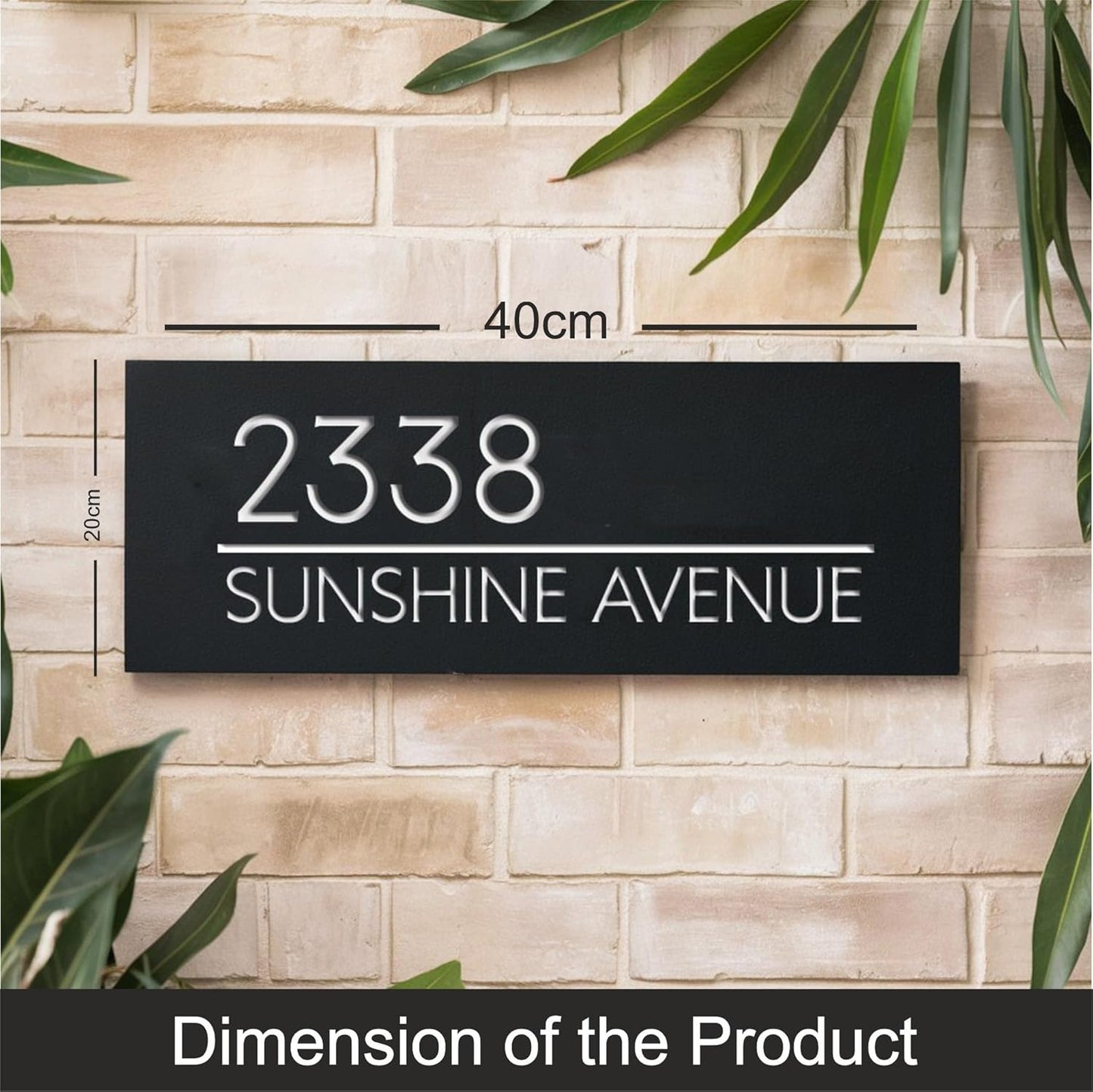MustHome| Personalized Door Name Plate for Home Entrance |12 x 40 cm