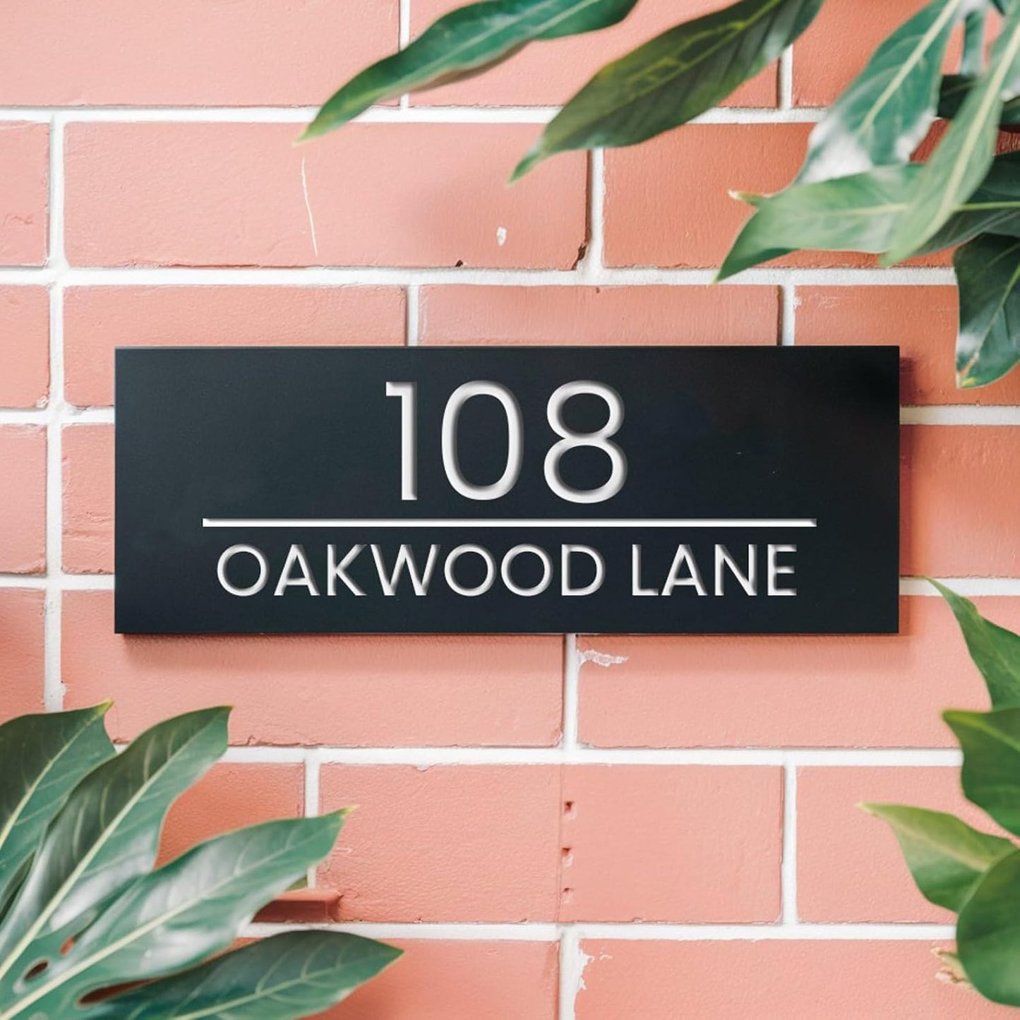 MustHome| Personalized Door Name Plate for Home Entrance |12 x 40 cm