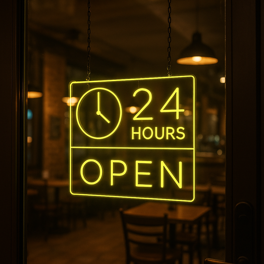 24 Hours Open Neon Sign for StoreFront