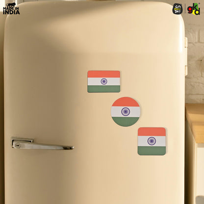 Indian Flag Fridge Magnets | Patriotic Gifts for Independence Day & Republic Day | Home & Office Decor