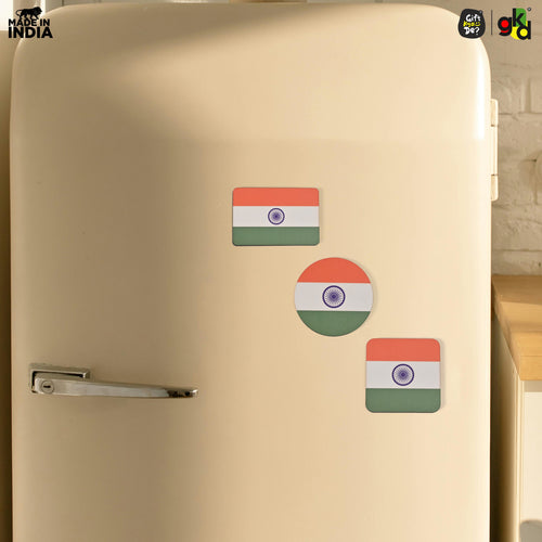 Indian Flag Fridge Magnets | Patriotic Gifts for Independence Day & Republic Day | Home & Office Decor