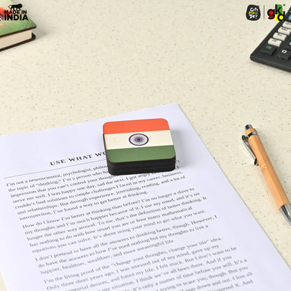 Patriotic Paperweight with Indian Flag | Independence Day & Republic Day Gifts | Desk Decor for Office & Home
