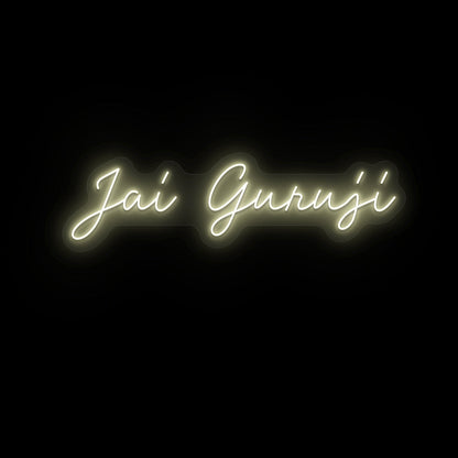 Jai Guruji Neon Sign