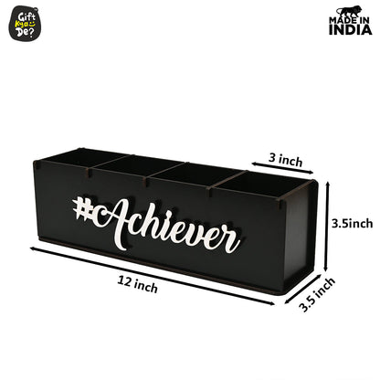 Motivational Desk Organizer | 4 Compartments | Desk Accessories