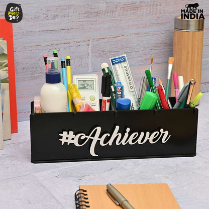 Motivational Desk Organizer | 4 Compartments | Desk Accessories