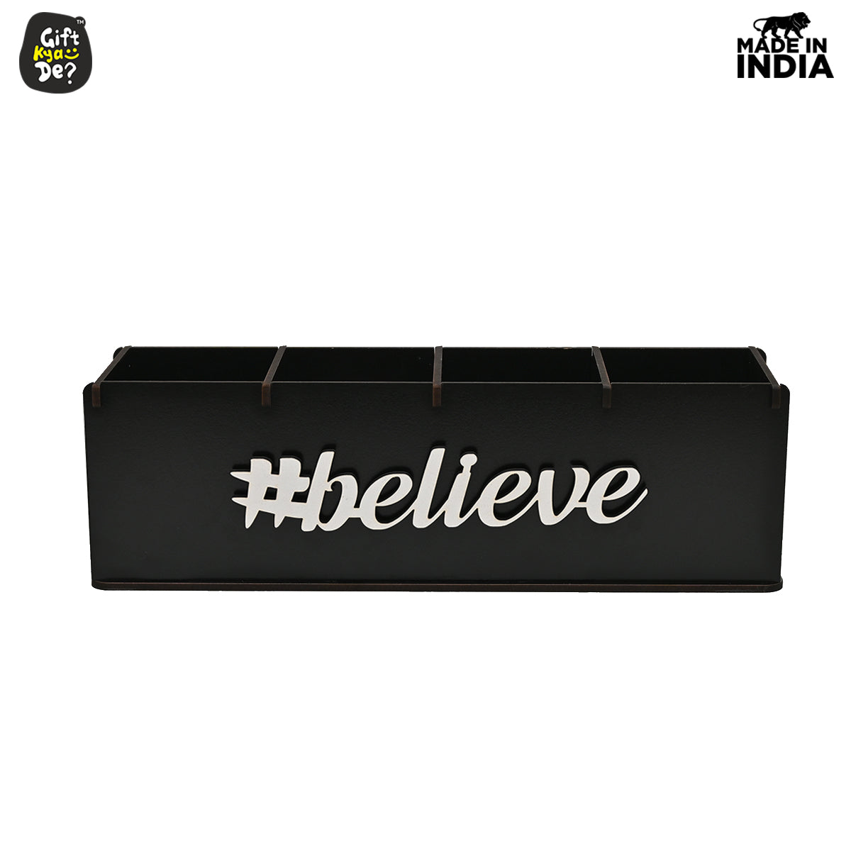 Motivational Desk Organizer | 4 Compartments | Desk Accessories