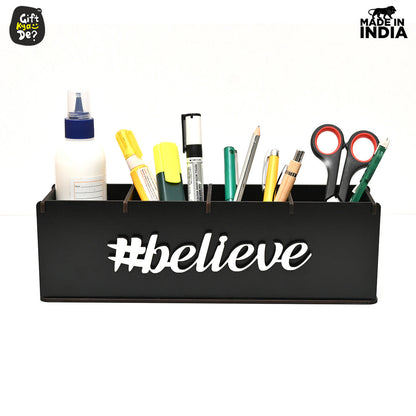 Motivational Desk Organizer | 4 Compartments | Desk Accessories