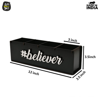 Motivational Desk Organizer | 4 Compartments | Desk Accessories