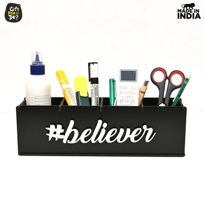 Motivational Desk Organizer | 4 Compartments | Desk Accessories