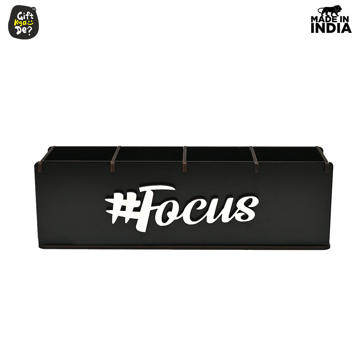 Motivational Desk Organizer | 4 Compartments | Desk Accessories