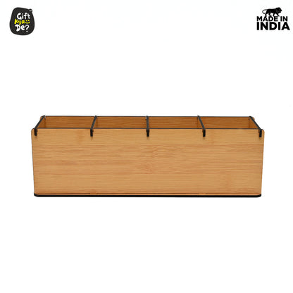 Motivational Desk Organizer | 4 Compartments | Desk Accessories