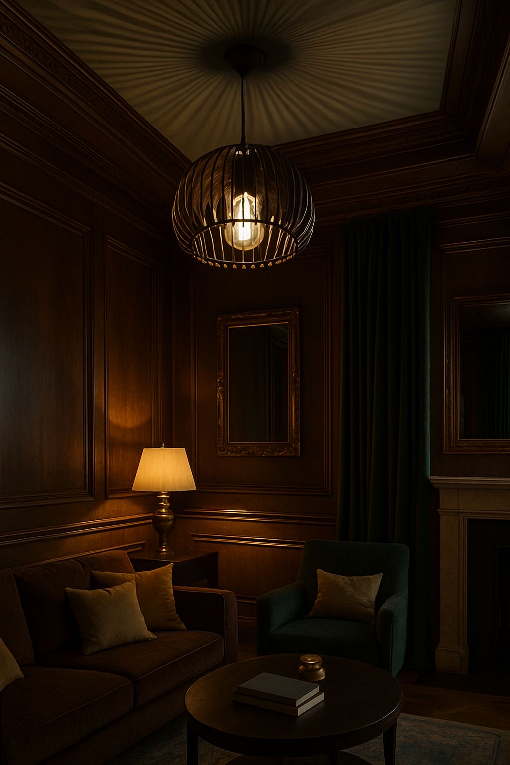 Wooden Mdf Ceiling Lamp