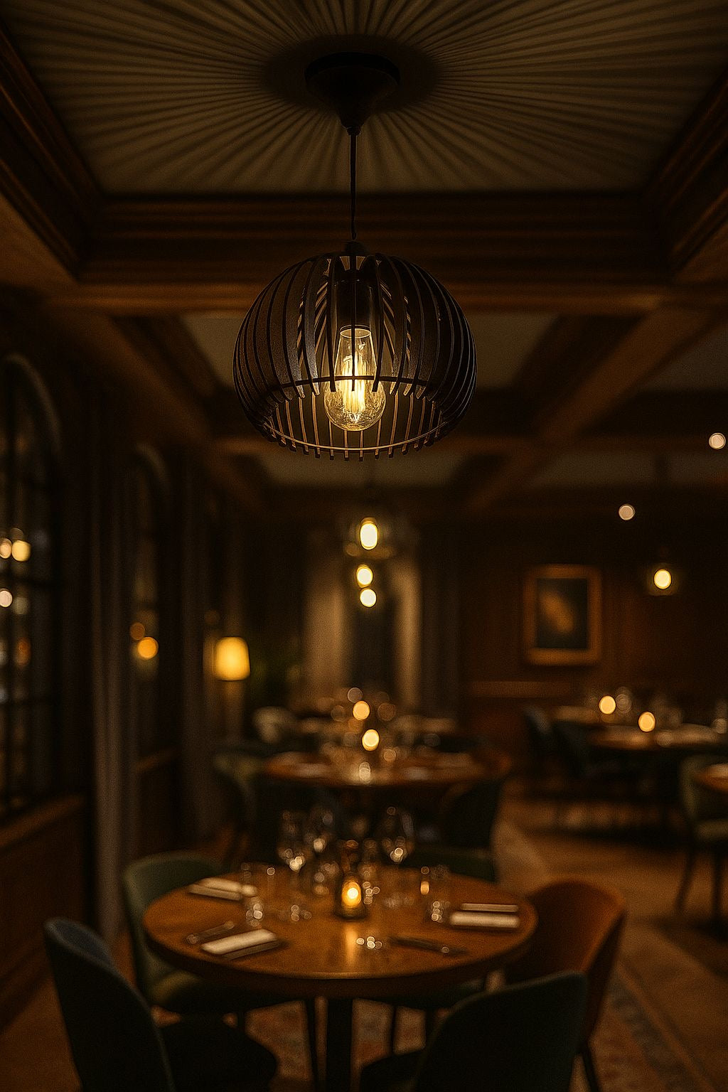 Wooden Mdf Ceiling Lamp
