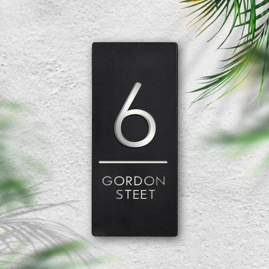 MustHome |Personalized Door Name Plate for Home Entrance | 12 x 40 cm